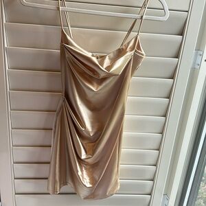 Lucy in the Sky Mini Champagne Dress